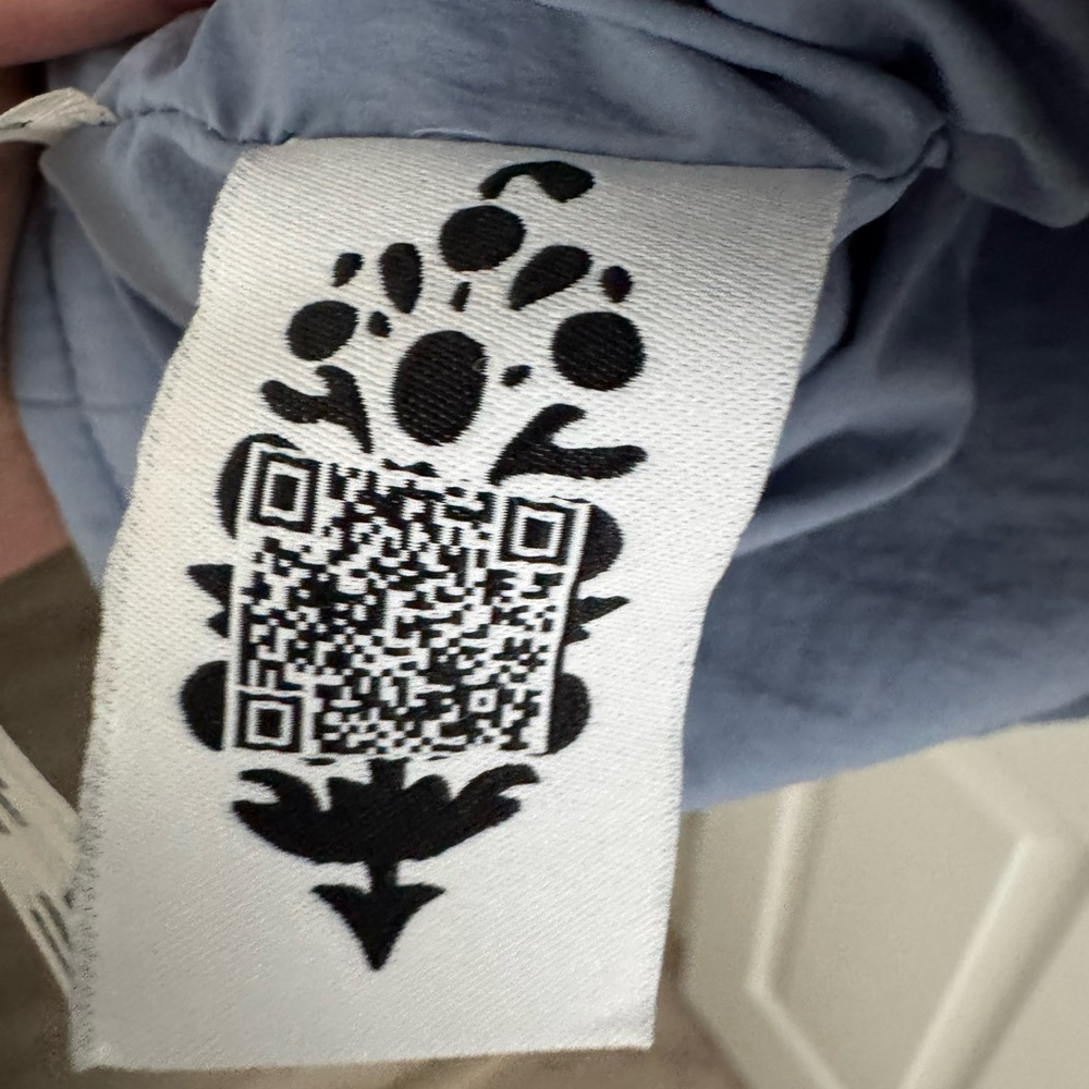 Free People Happy Trails Poncho blue/grey size Small - Picture 9 of 11